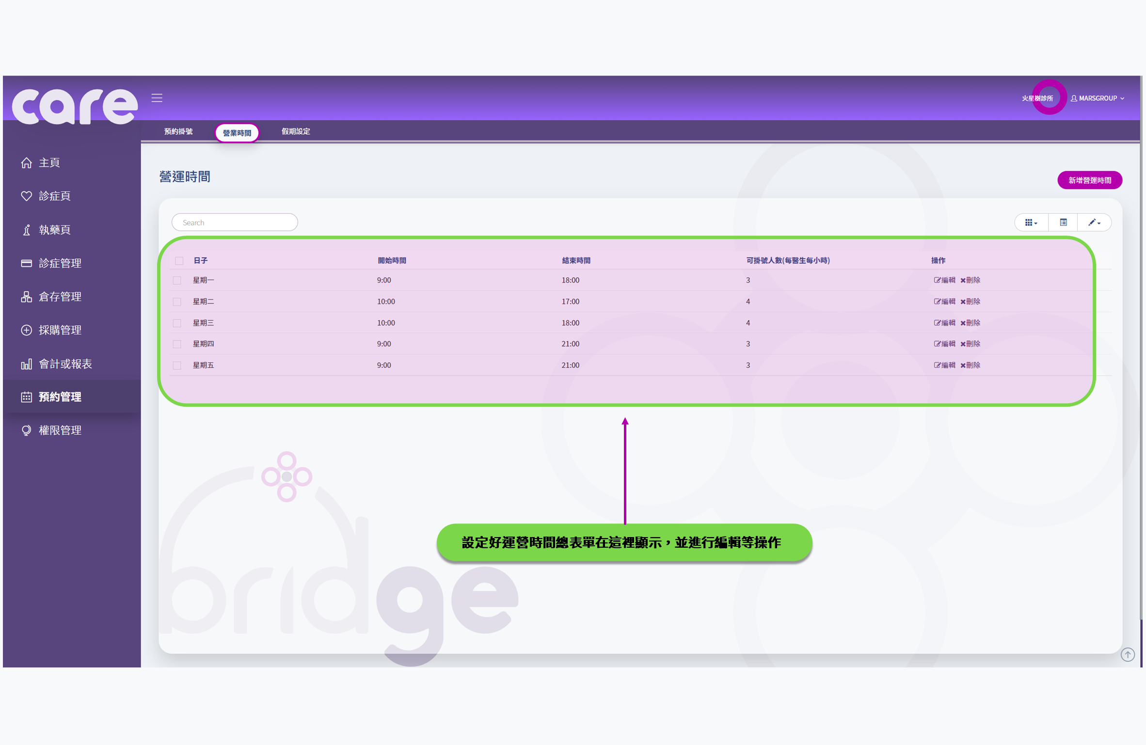 診所管理系統 使用手冊 | Carebridge 診所管理系統 使用手冊 | Carebridge