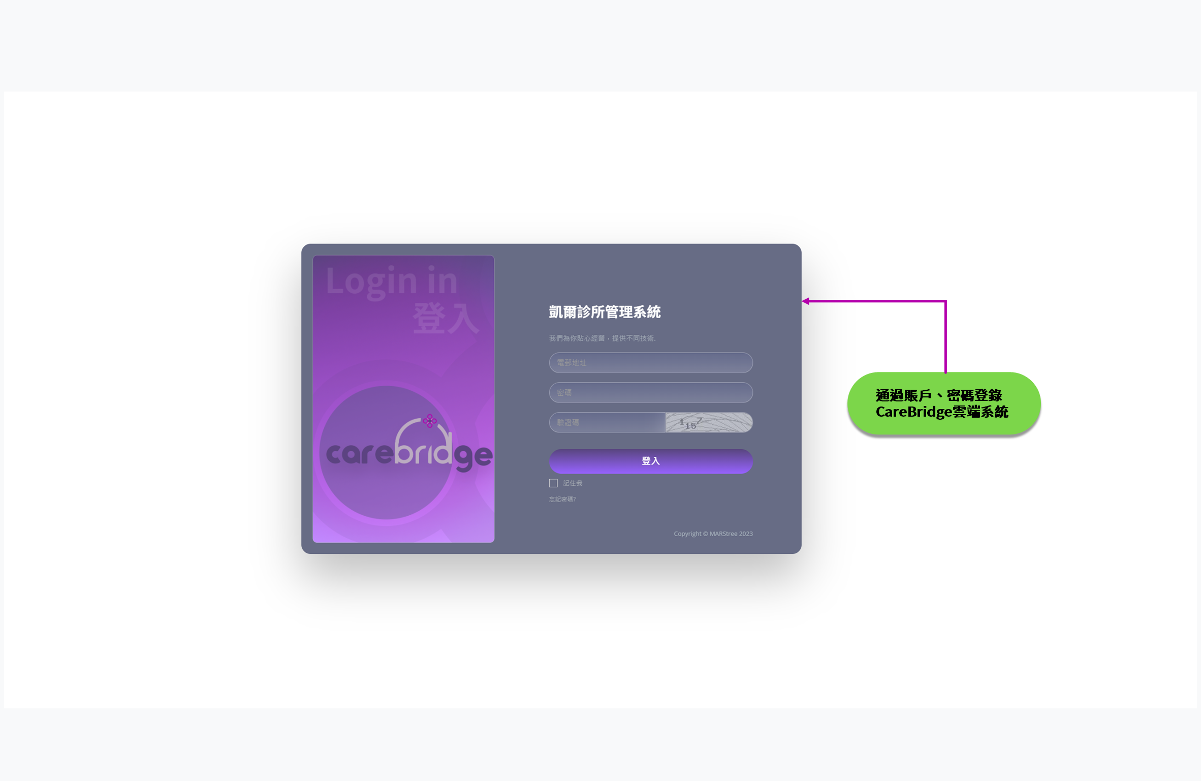 診所管理系統 使用手冊 登入流程 | Carebridge 診所管理系統 使用手冊 登入流程 | Carebridge