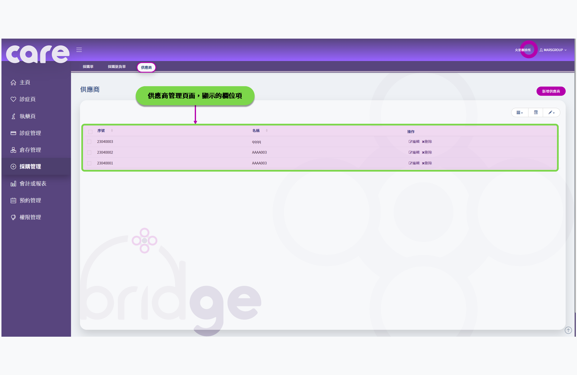 診所管理系統 使用手冊 | Carebridge 診所管理系統 使用手冊 | Carebridge